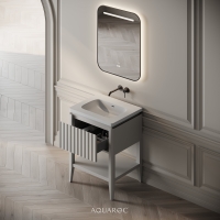 Kensington Vanity Unit & Stone Basin 600mm Warm Grey