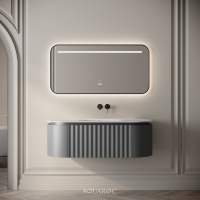 Belgravia Vanity Unit & Stone Basin 1200mm Matte Grey
