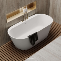 Invictus Back To Wall Freestanding Stone Bath 1700mm