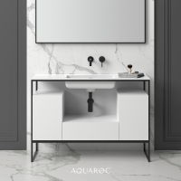 Niche Matte Black Frame Freestanding Vanity Unit & Stone Basin 1200mm