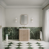 Savoy Vanity Unit & Stone Basin 800mm Natural Oak