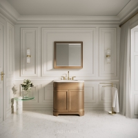 Hardwick Vanity Unit & Stone Basin 800mm Smoked Oak