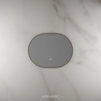 Lumiere Backlit & Demister Oval Mirror 800mm Brushed Gold