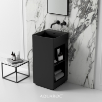 Kudos Matte Black Freestanding Stone Basin 420mm