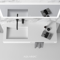 Fiora Wall Hung Stone Basin 1200mm Towel Hole