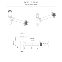 Niche Brushed Gold Round Bottle Trap