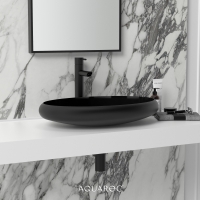Camellia Matte Black Countertop Stone Basin 600mm