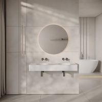Orbit Wall Hung Double Stone Basin 1200mm