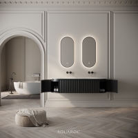 Belgravia Double Vanity Unit & Stone Basin 1600mm Matte Black