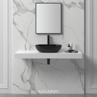 Florence Matte Black Countertop Stone Basin 500mm