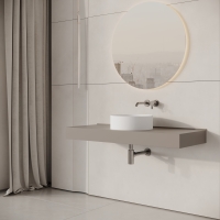 Oasis Round Countertop Stone Basin 380mm