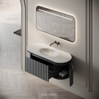 Belgravia Vanity Unit & Stone Basin 1200mm Matte Grey
