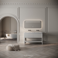 Kensington Double Vanity Unit & Stone Basin 1200mm Warm Grey