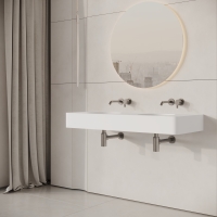 Orbit Wall Hung Double Stone Basin 1200mm