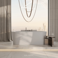 Pandora Back To Wall Freestanding Stone Bath 1650mm