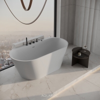 Invictus Back To Wall Freestanding Stone Bath 1500mm