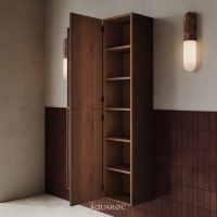 Soho Wall Hung Bathroom Storage Unit Espresso Oak