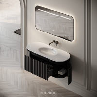 Belgravia Vanity Unit & Stone Basin 1200mm Matte Black