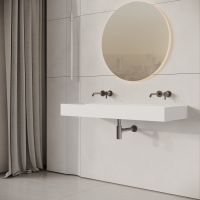Aura Wall Hung Double Stone Basin 1200mm
