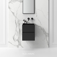 Kudos Matte Black Stone Vanity Unit 400mm