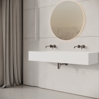 Ultra Wall Hung Double Stone Basin 1400mm