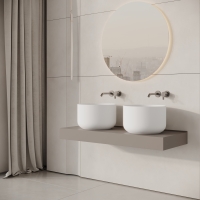 Serene Round Countertop Stone Basin 400mm