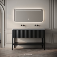 Kensington Double Vanity Unit & Stone Basin 1200mm Matte Black