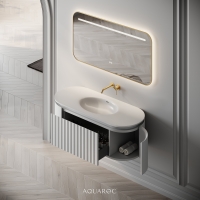Belgravia Vanity Unit & Stone Basin 1200mm Matte White