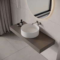 Apollo Round Countertop Stone Basin 450mm