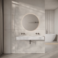 Aura Wall Hung Double Stone Basin 1200mm