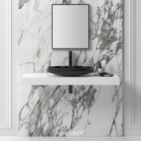 Camellia Matte Black Countertop Stone Basin 600mm