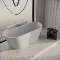 Invictus Back To Wall Freestanding Stone Bath 1700mm