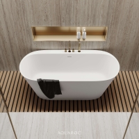 Invictus Back To Wall Freestanding Stone Bath 1700mm