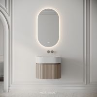 Camden Vanity Unit & Stone Basin 600mm Natural Oak