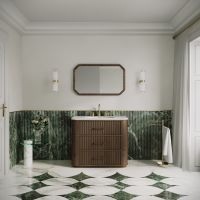 Savoy Vanity Unit & Stone Basin 1000mm Walnut