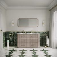 Savoy Double Vanity Unit & Stone Basin 1400mm Sabbia Grigio