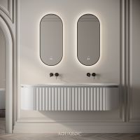 Belgravia Double Vanity Unit & Stone Basin 1600mm Warm Grey