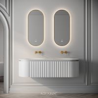 Belgravia Double Vanity Unit & Stone Basin 1400mm Matte White