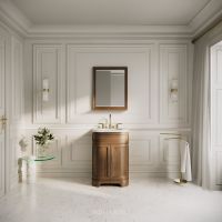 Hardwick Vanity Unit & Stone Basin Walnut