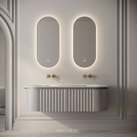 Belgravia Double Vanity Unit & Stone Basin 1400mm Sabbia Grigio Oak