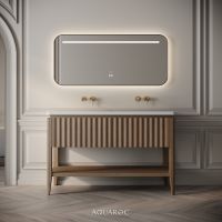 Kensington Double Vanity Unit & Stone Basin 1200mm Smoked Oak