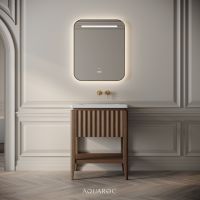 Kensington Vanity Unit & Stone Basin 600mm Smoked Oak