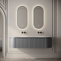 Belgravia Double Vanity Unit & Stone Basin 1600mm Matte Grey