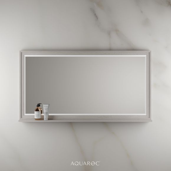 Hardwick Mirror & Integrated Shelf 1400mm Sabbia Grigio Oak