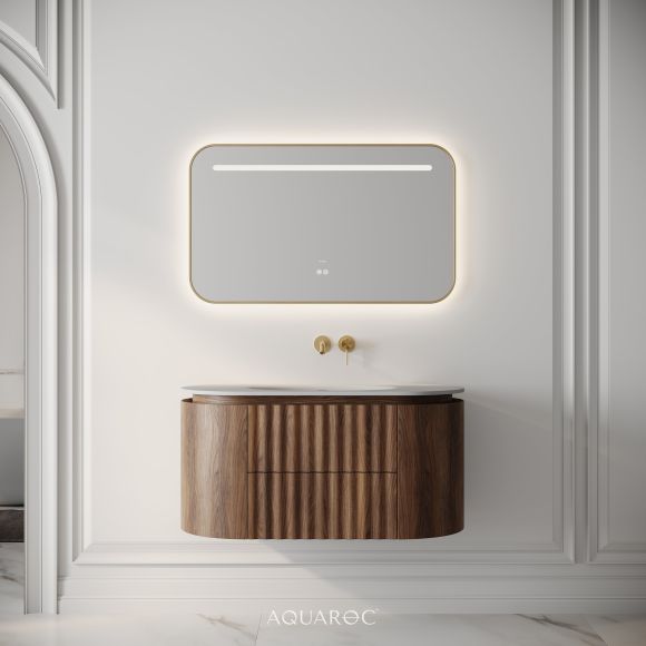 Belgravia II Vanity Unit & Stone Basin 1000mm Walnut