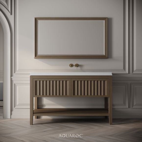Belvedere Vanity Unit & Stone Basin 1200mm Smoked Oak