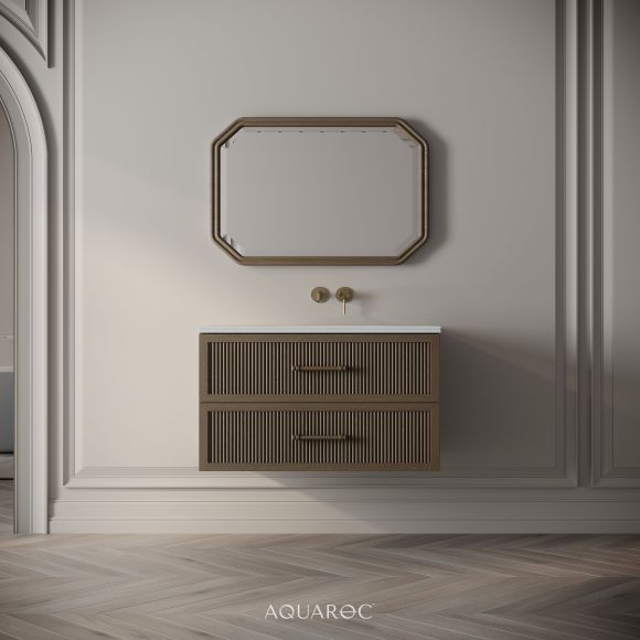 Park Lane Vanity Unit & Stone Basin 800mm Smoked Oak
