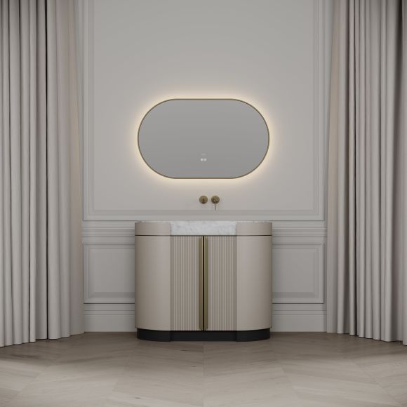 Knightsbridge Vanity Unit & Carrara Marble Basin 1000mm Cashmere Beige