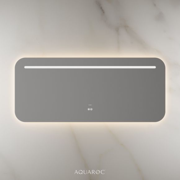 Lumiere Backlit & Demister Curved Mirror 1400mm Frameless