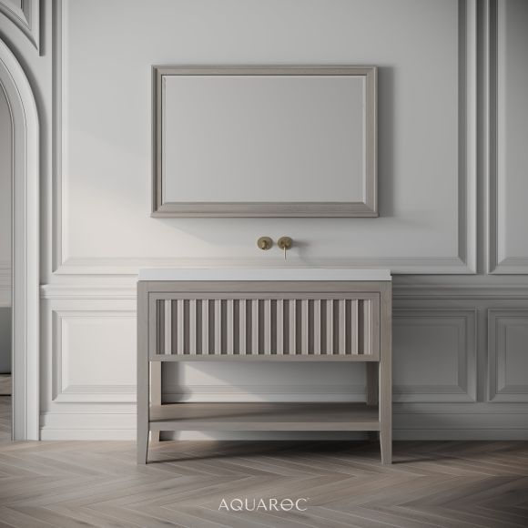Belvedere Vanity Unit & Stone Basin 1000mm Sabbia Grigio Oak